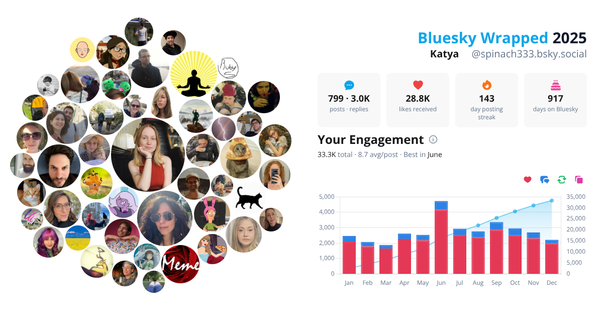 Your Bluesky Wrapped 2025 preview