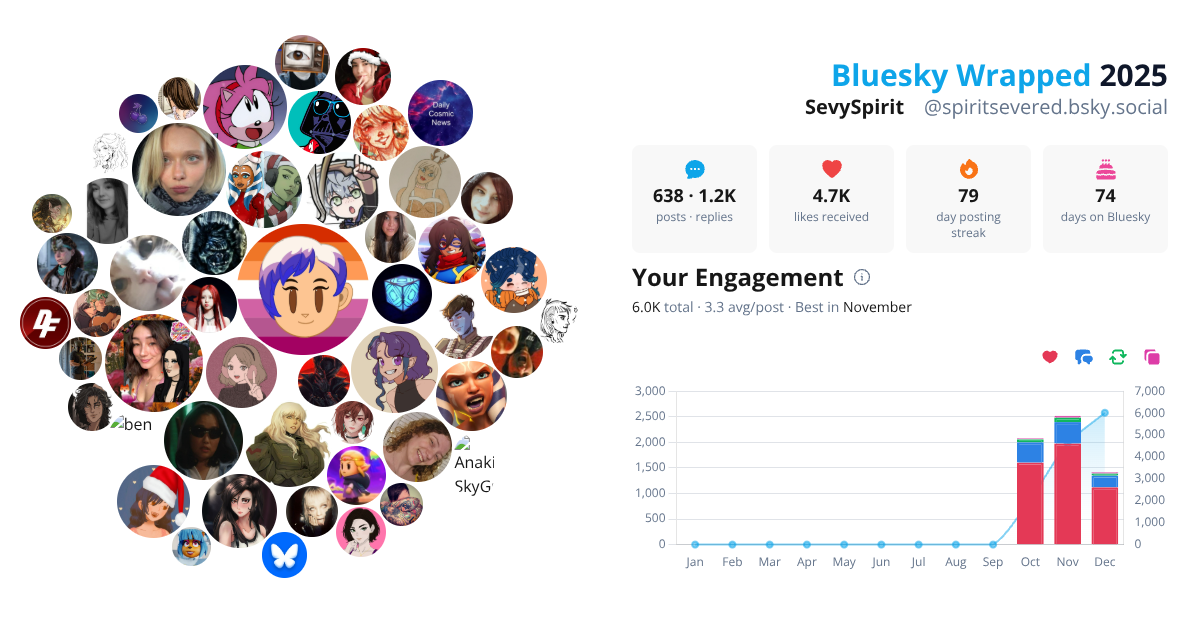 Your Bluesky Wrapped 2025 preview