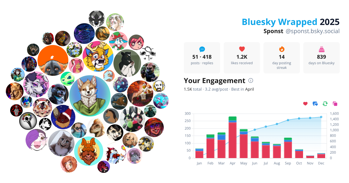 Your Bluesky Wrapped 2025 preview