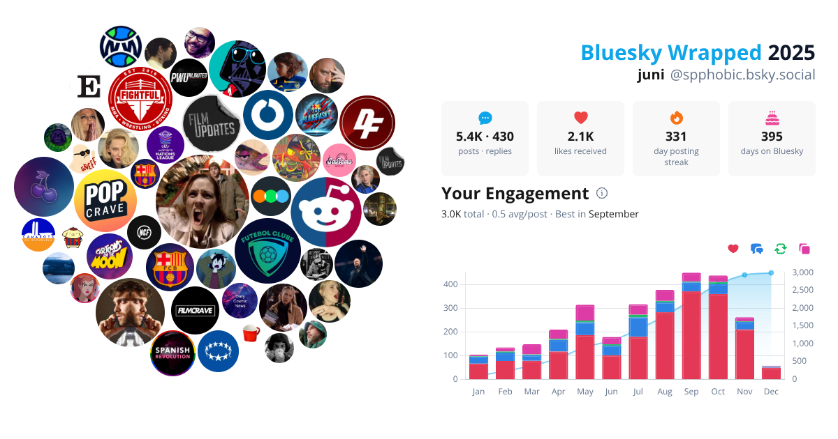 Your Bluesky Wrapped 2025 preview