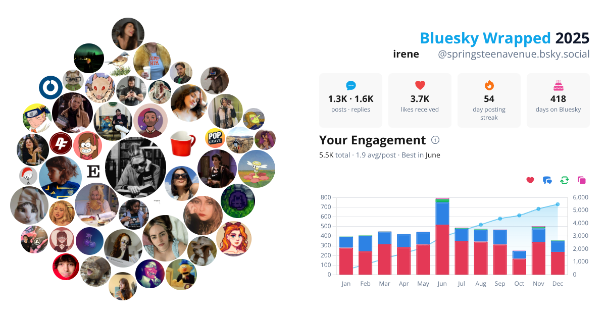Your Bluesky Wrapped 2025 preview
