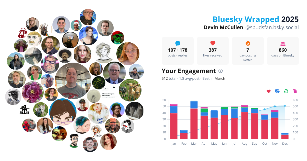 Your Bluesky Wrapped 2025 preview