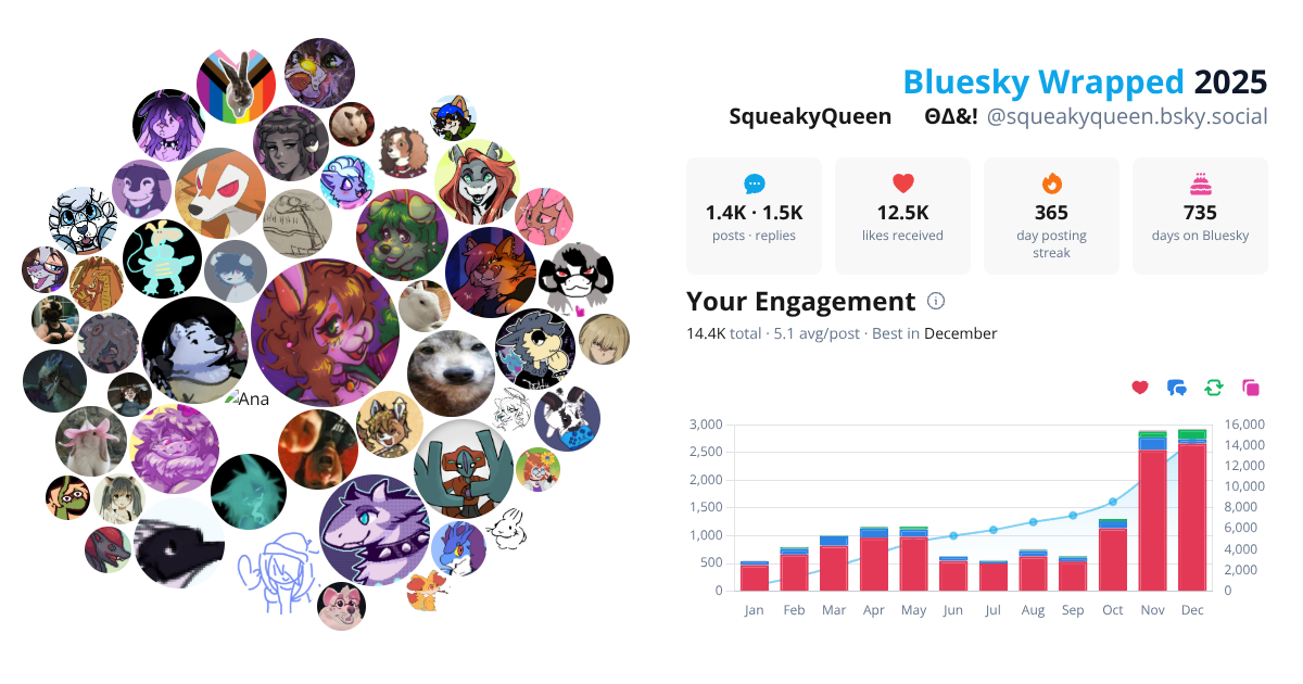 Your Bluesky Wrapped 2025 preview
