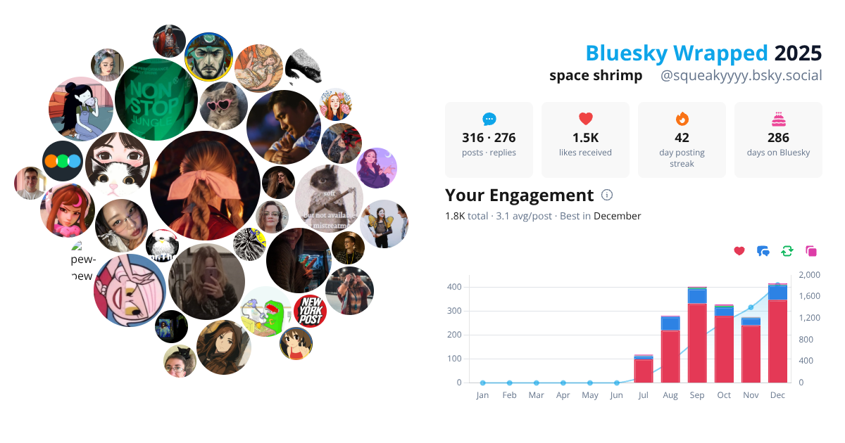 Your Bluesky Wrapped 2025 preview