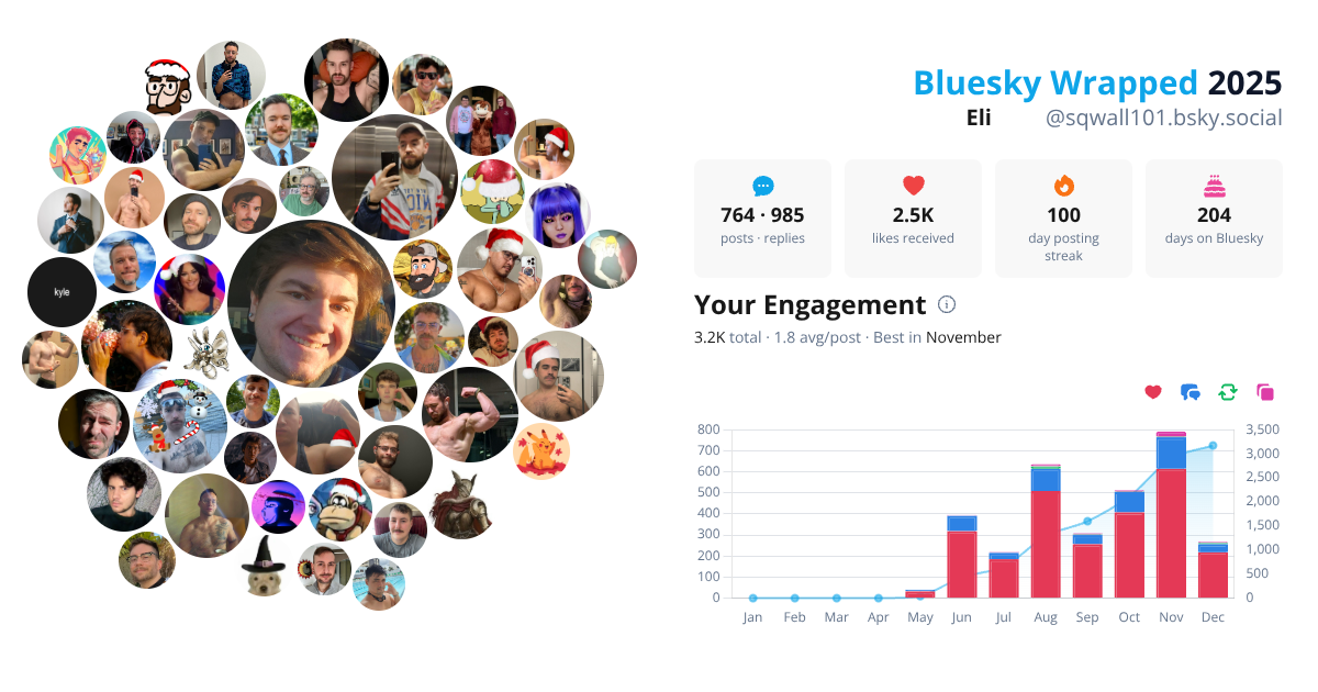 Your Bluesky Wrapped 2025 preview