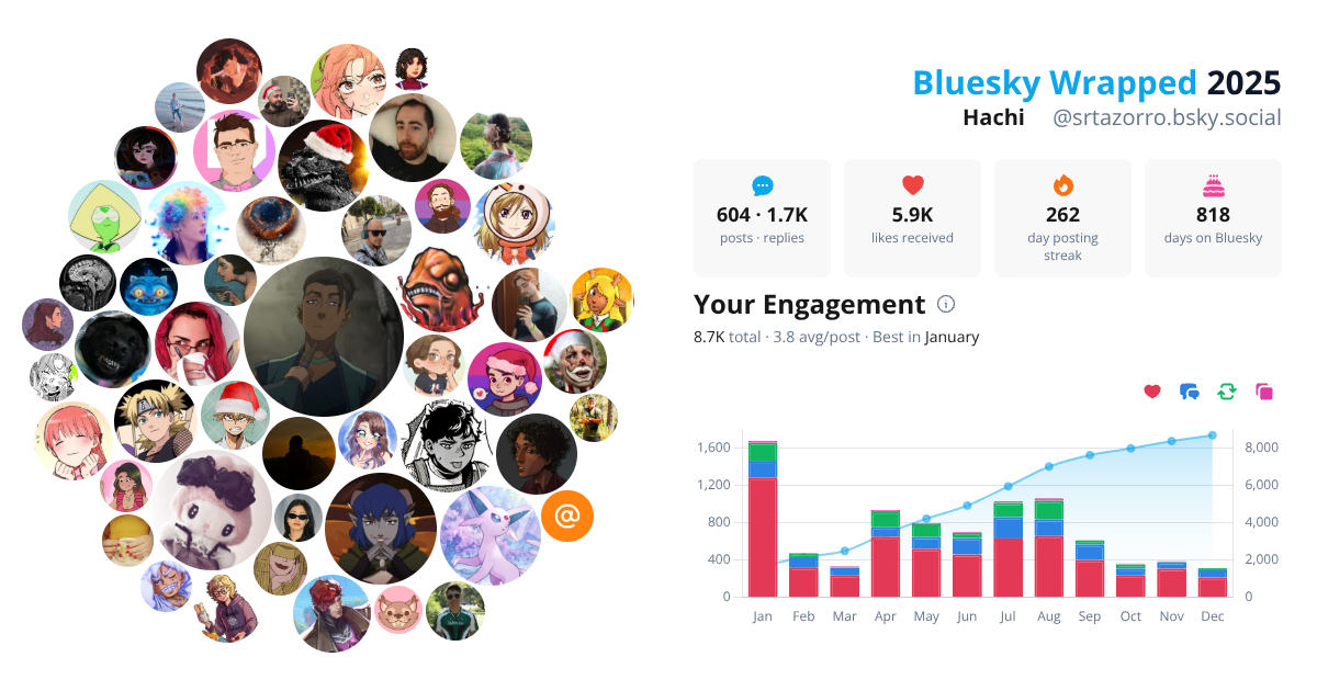 Your Bluesky Wrapped 2025 preview