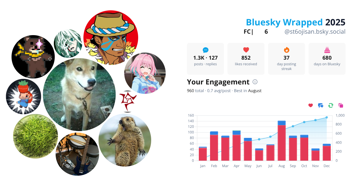 Your Bluesky Wrapped 2025 preview