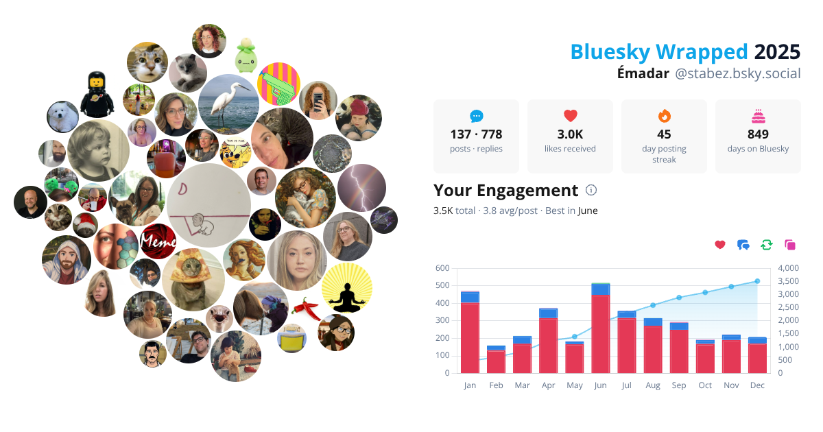 Your Bluesky Wrapped 2025 preview