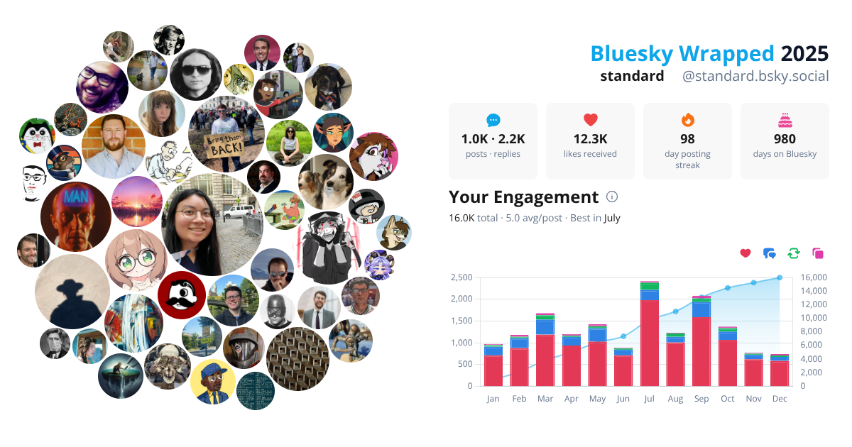 Your Bluesky Wrapped 2025 preview