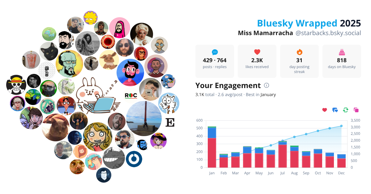 Your Bluesky Wrapped 2025 preview