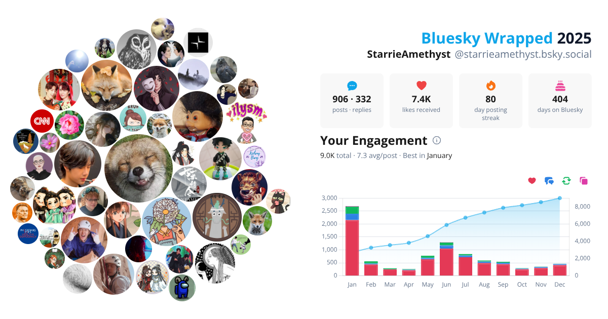 Your Bluesky Wrapped 2025 preview