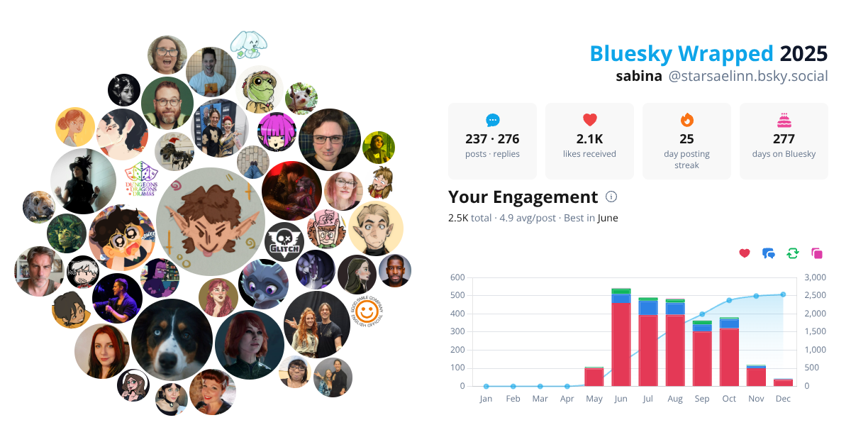 Your Bluesky Wrapped 2025 preview