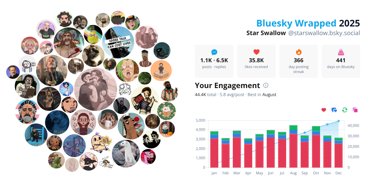 Your Bluesky Wrapped 2025 preview