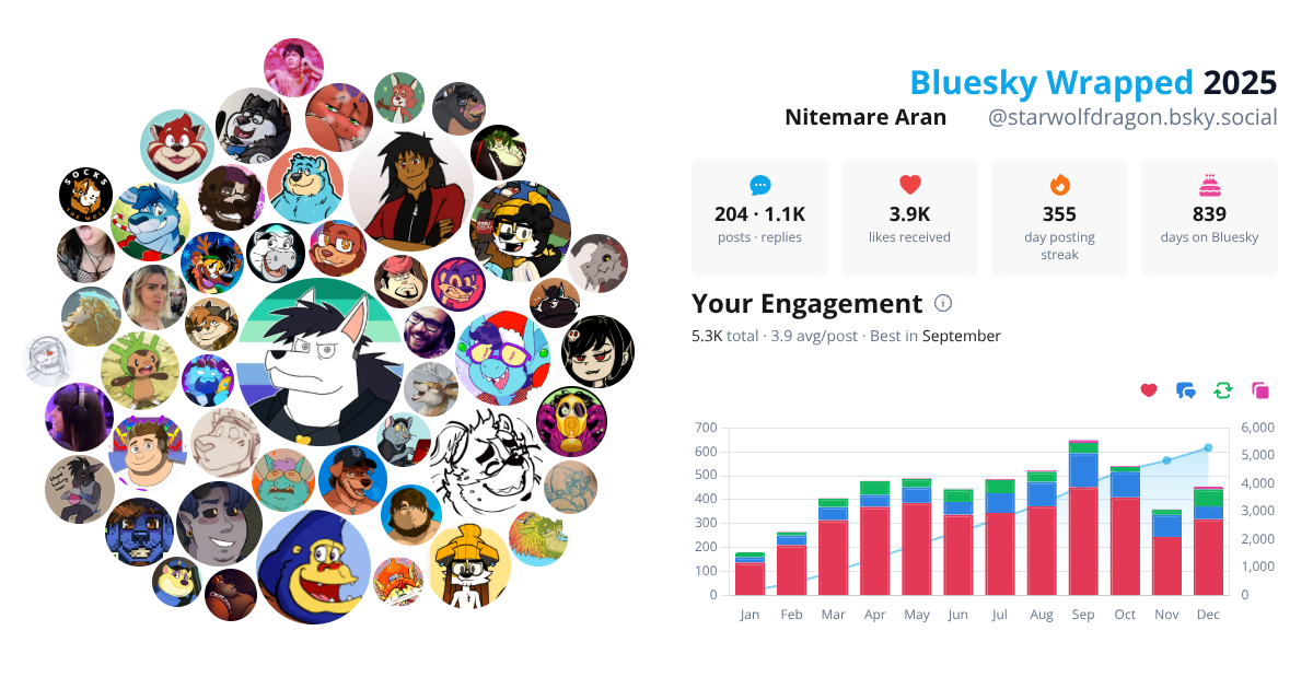 Your Bluesky Wrapped 2025 preview
