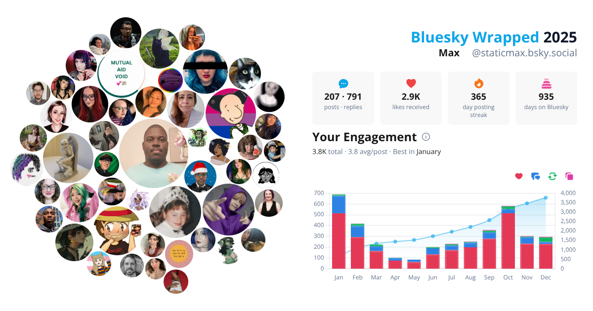 Your Bluesky Wrapped 2025 preview