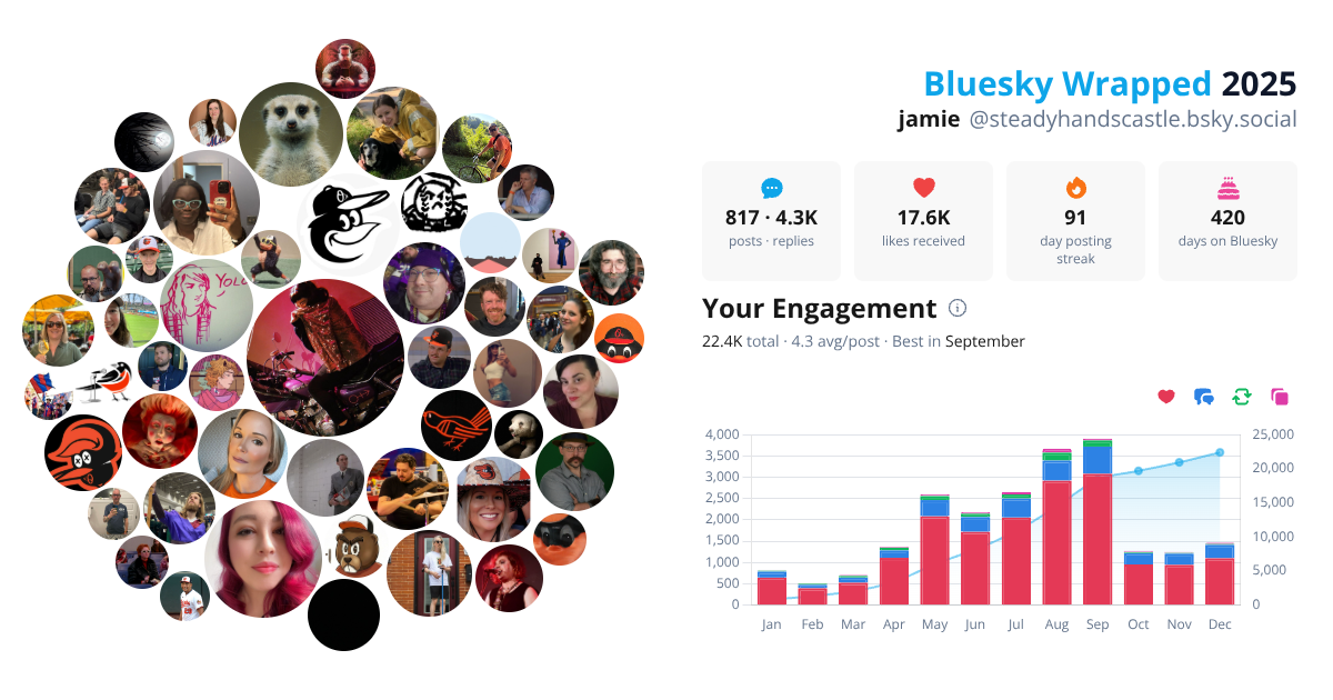 Your Bluesky Wrapped 2025 preview
