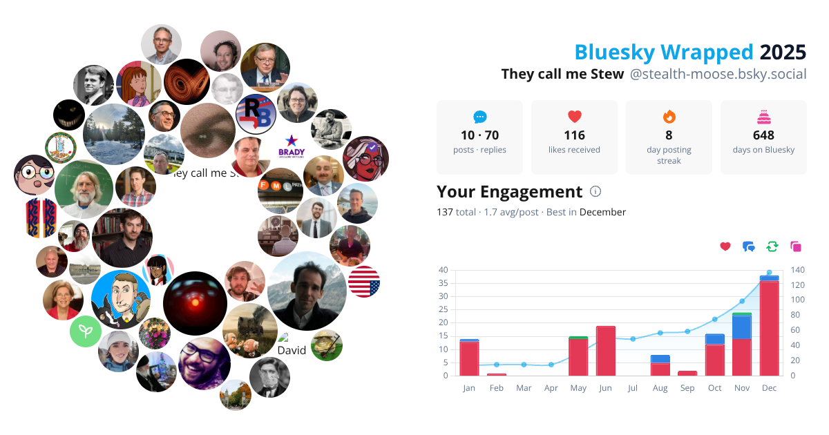 Your Bluesky Wrapped 2025 preview