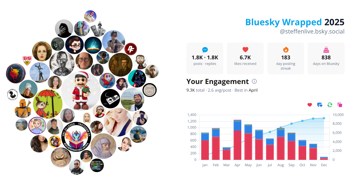 Your Bluesky Wrapped 2025 preview