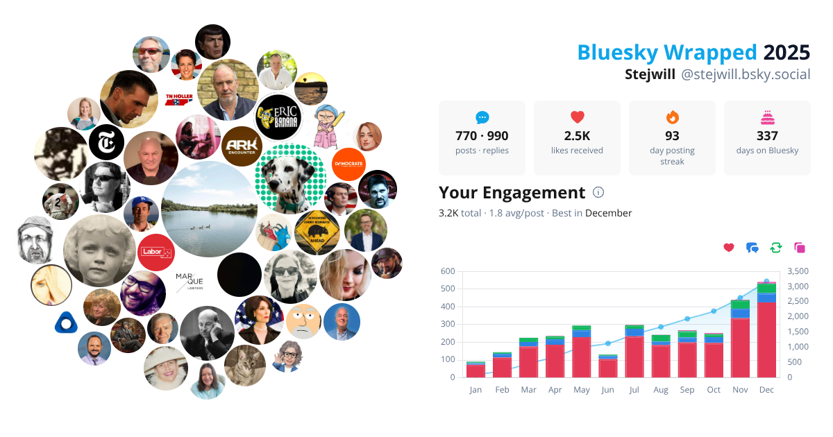 Your Bluesky Wrapped 2025 preview