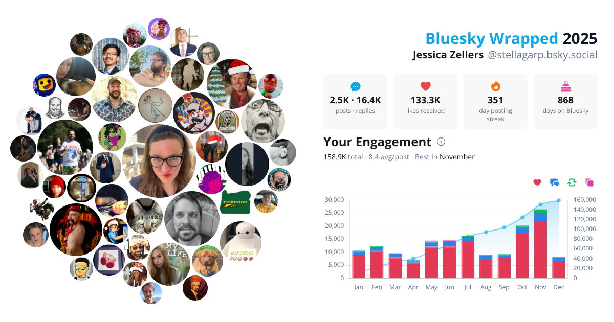 Your Bluesky Wrapped 2025 preview