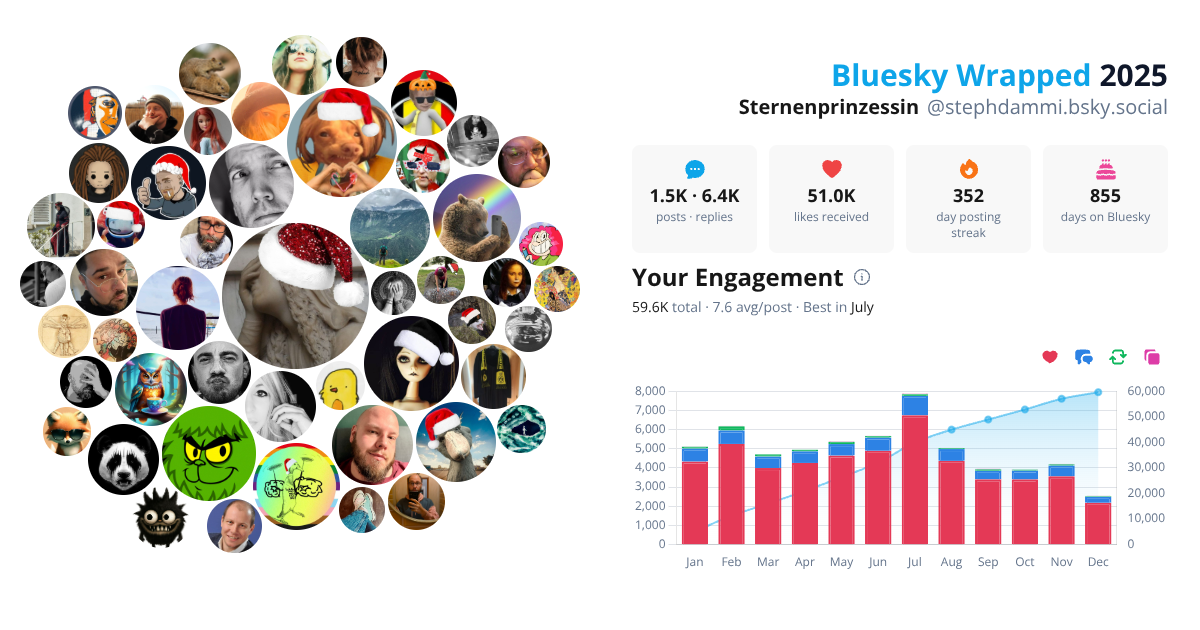 Your Bluesky Wrapped 2025 preview