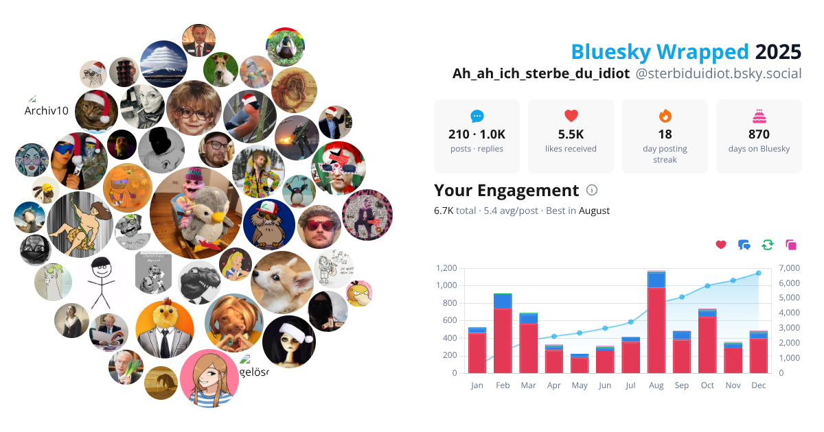 Your Bluesky Wrapped 2025 preview