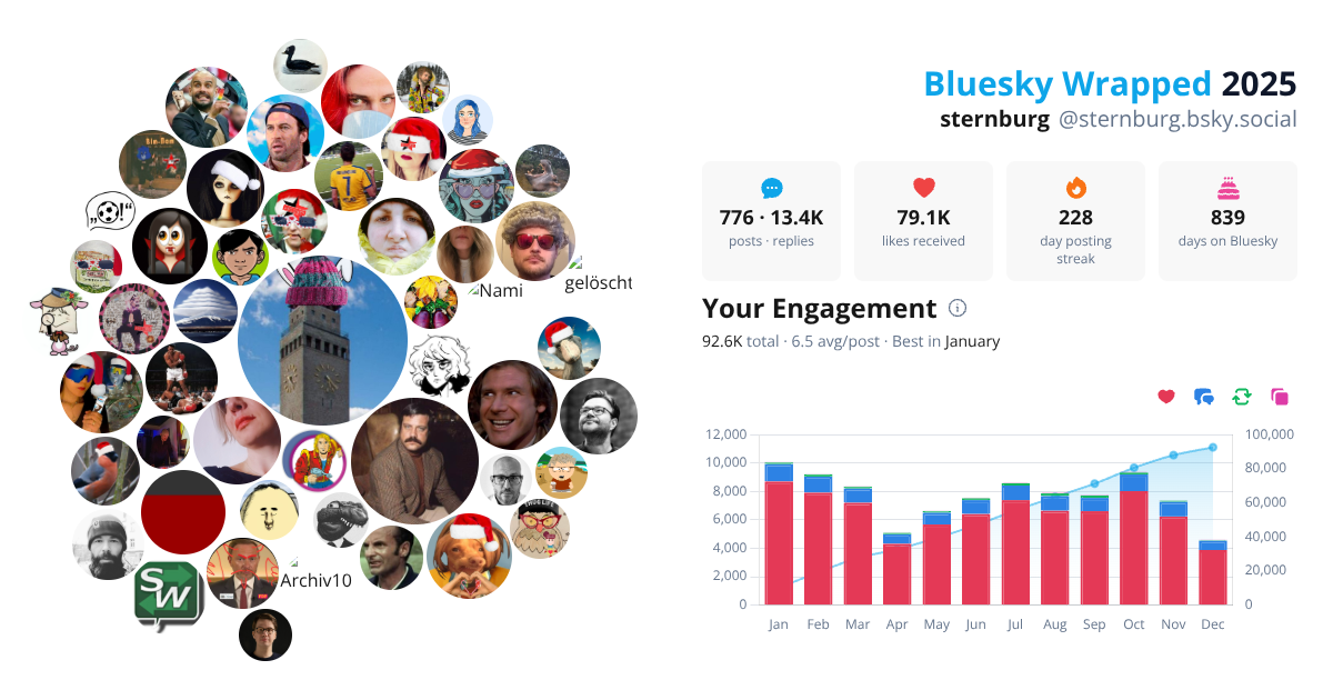 Your Bluesky Wrapped 2025 preview