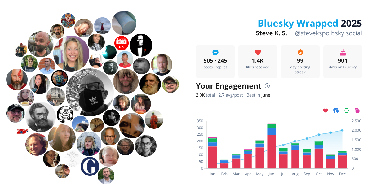 Your Bluesky Wrapped 2025 preview