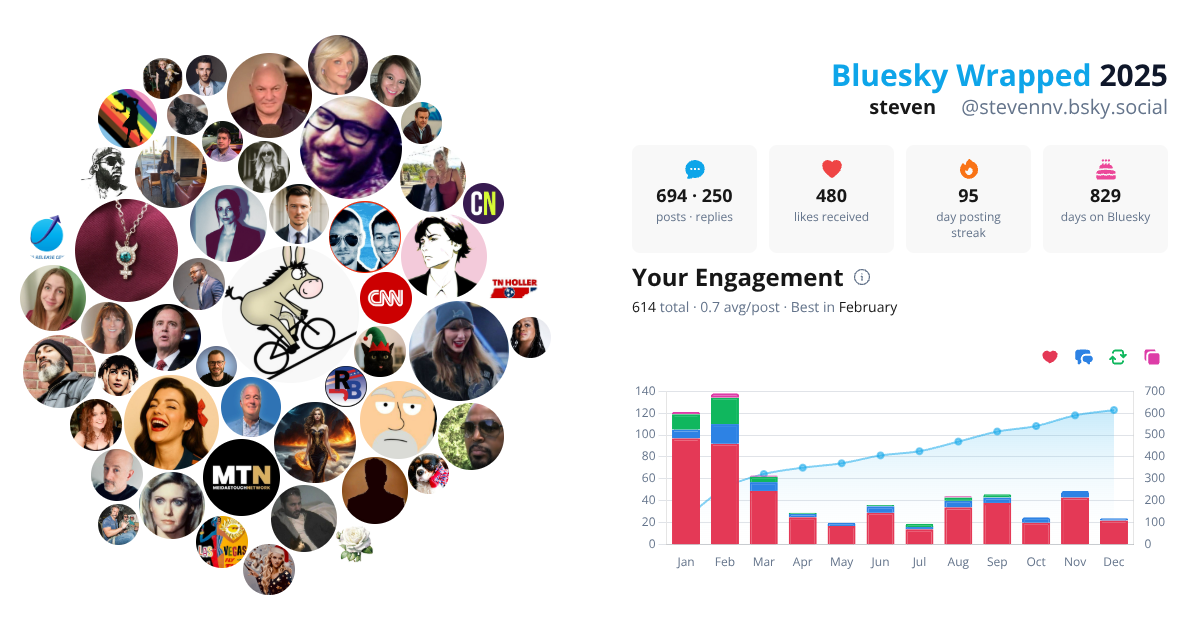 Your Bluesky Wrapped 2025 preview