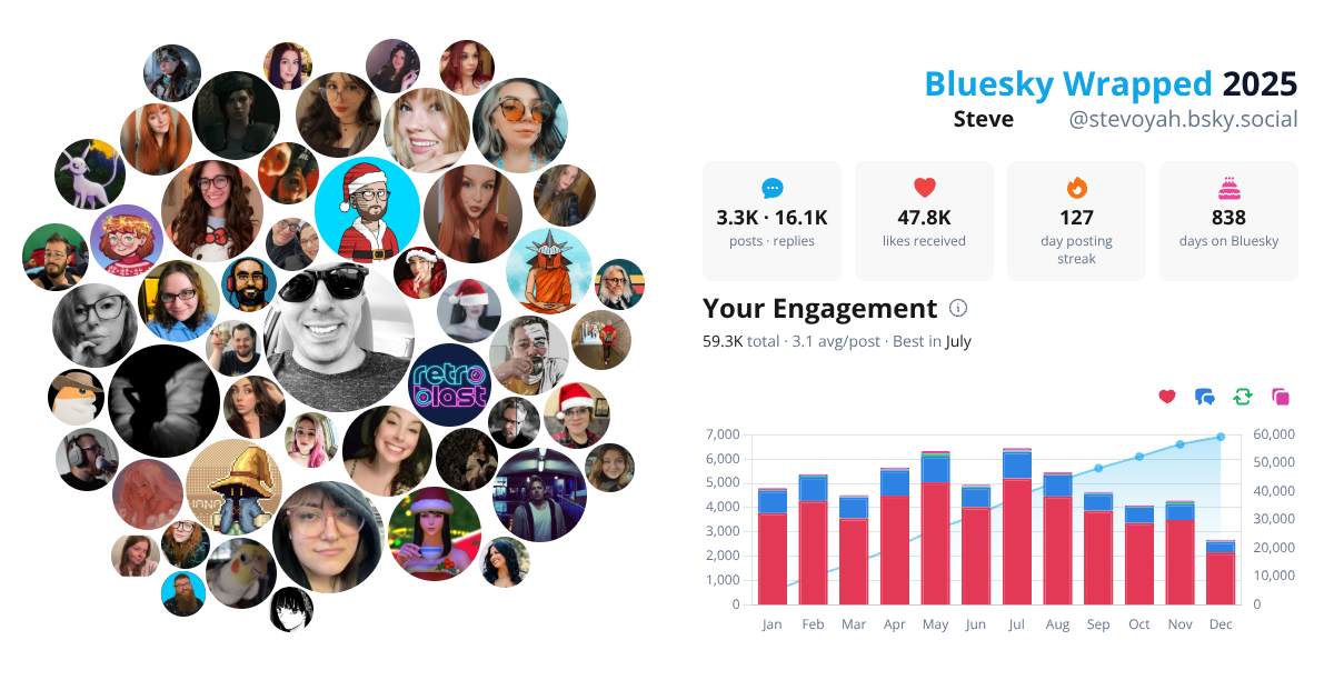 Your Bluesky Wrapped 2025 preview
