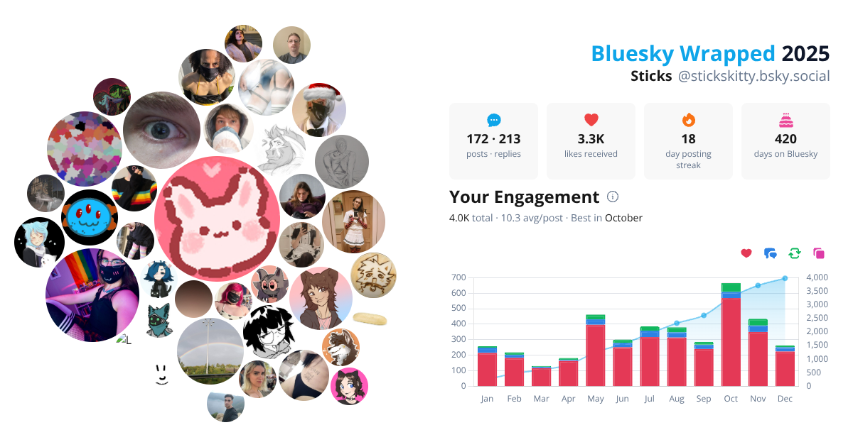 Your Bluesky Wrapped 2025 preview