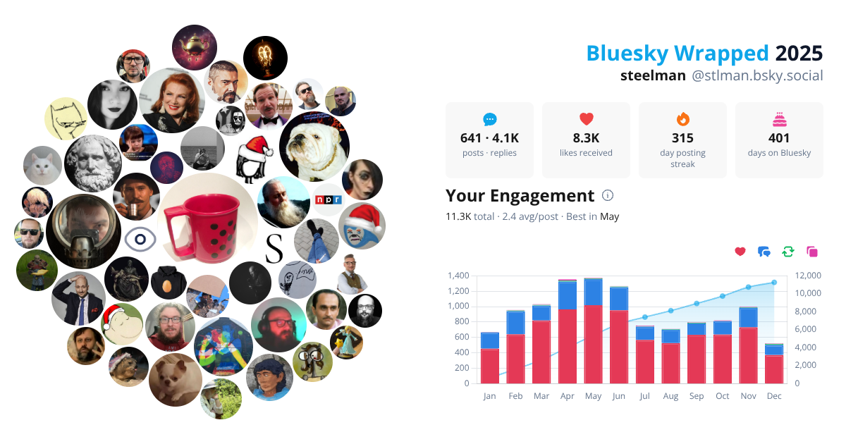 Your Bluesky Wrapped 2025 preview
