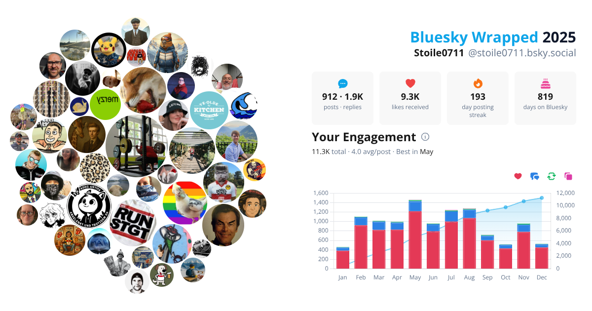 Your Bluesky Wrapped 2025 preview