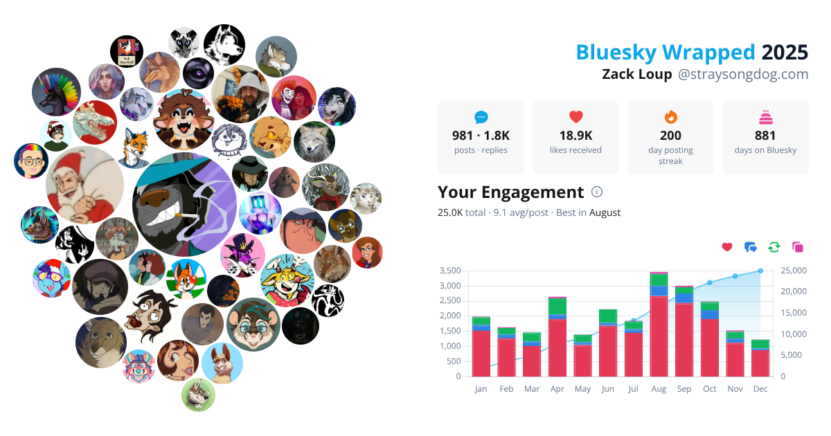 Your Bluesky Wrapped 2025 preview