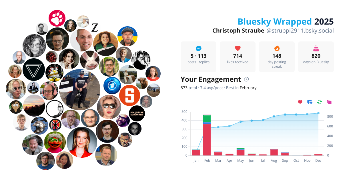 Your Bluesky Wrapped 2025 preview