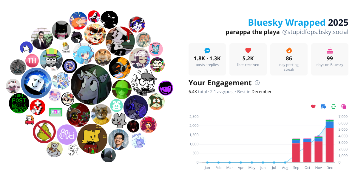 Your Bluesky Wrapped 2025 preview
