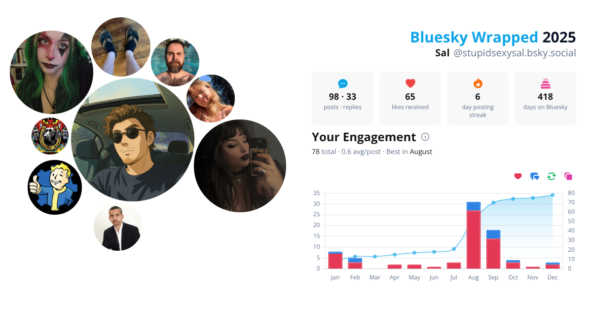 Your Bluesky Wrapped 2025 preview