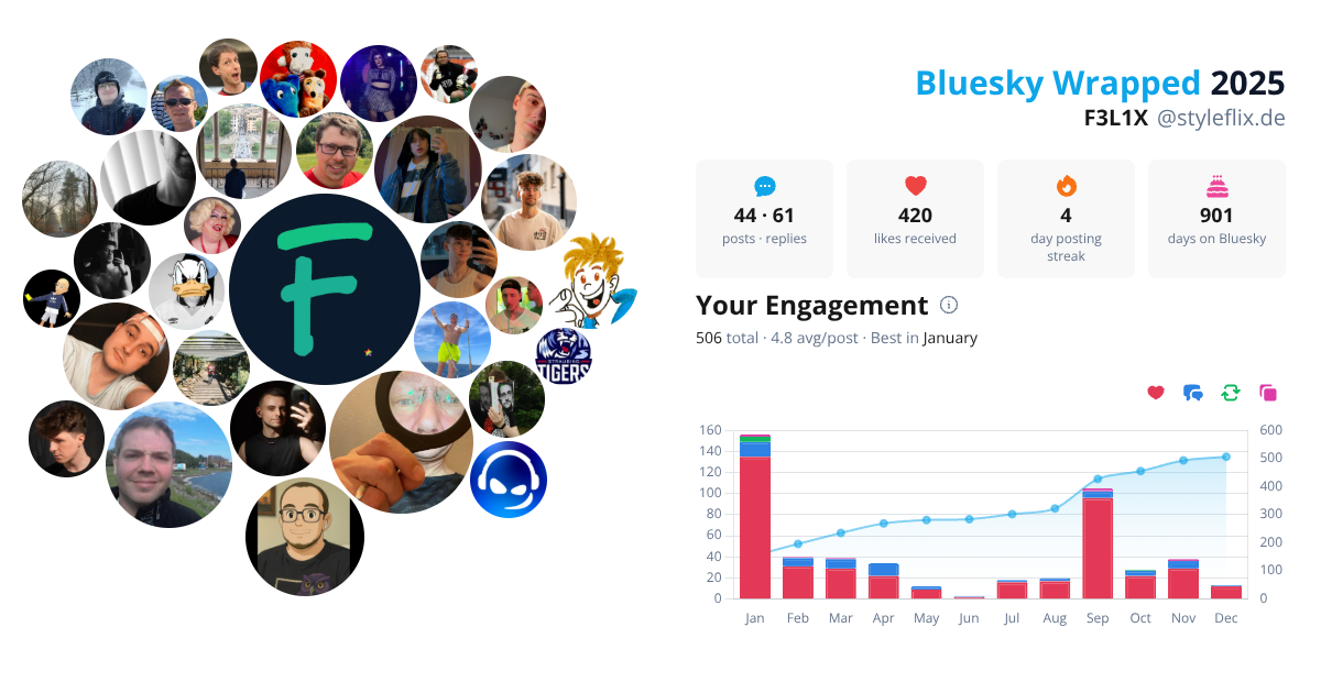 Your Bluesky Wrapped 2025 preview