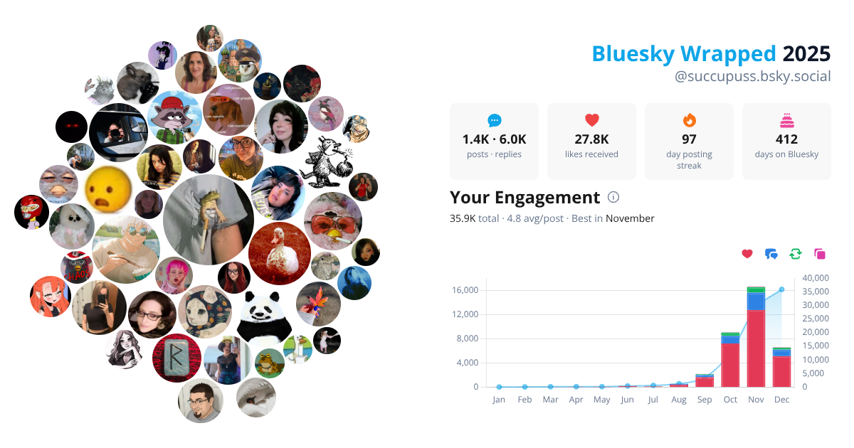 Your Bluesky Wrapped 2025 preview
