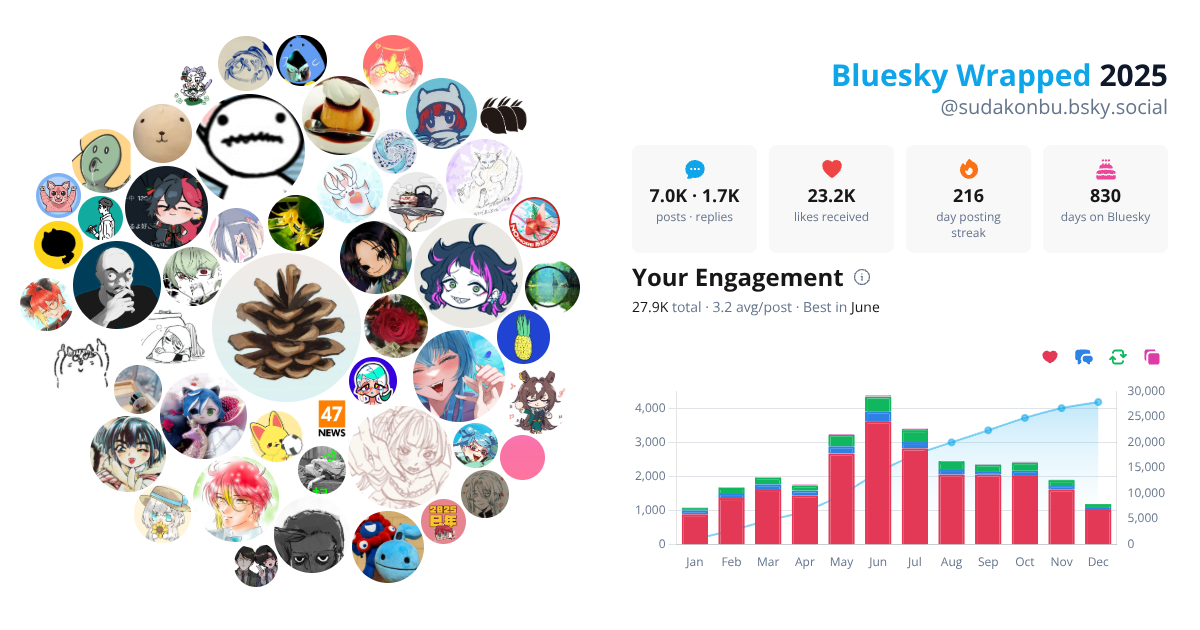 Your Bluesky Wrapped 2025 preview