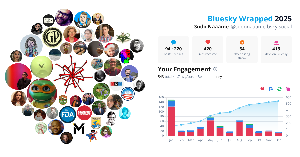 Your Bluesky Wrapped 2025 preview