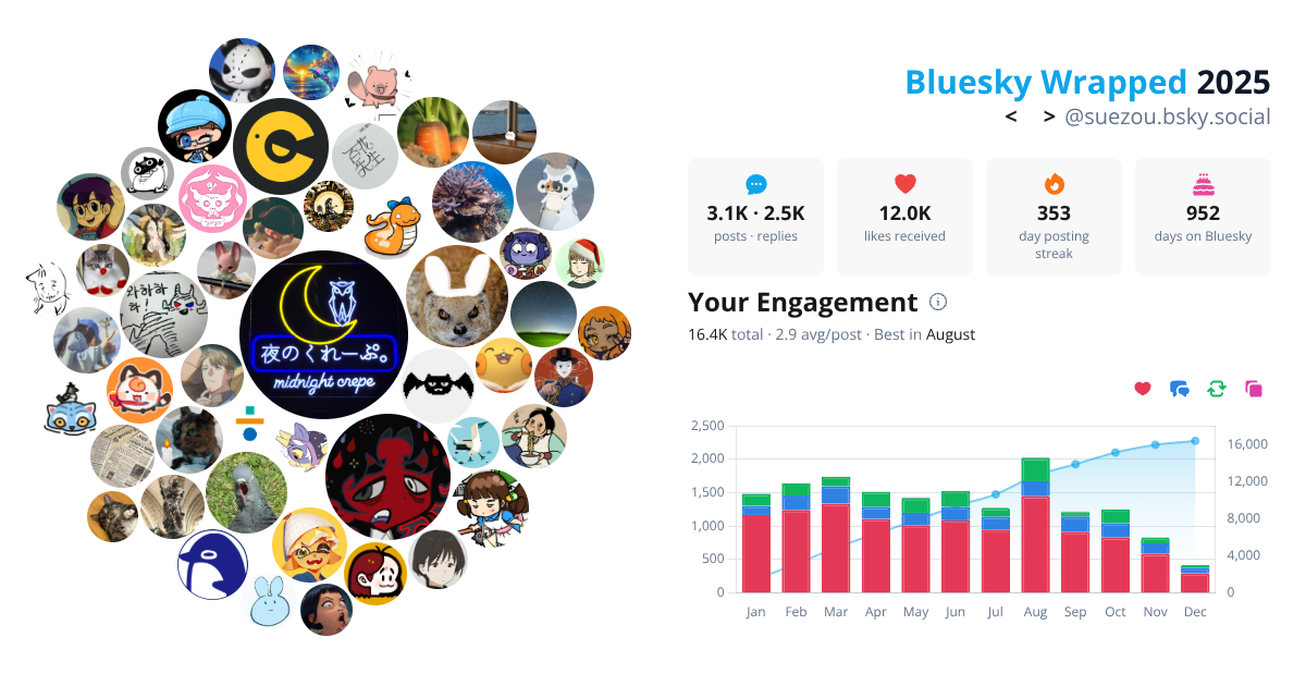 Your Bluesky Wrapped 2025 preview