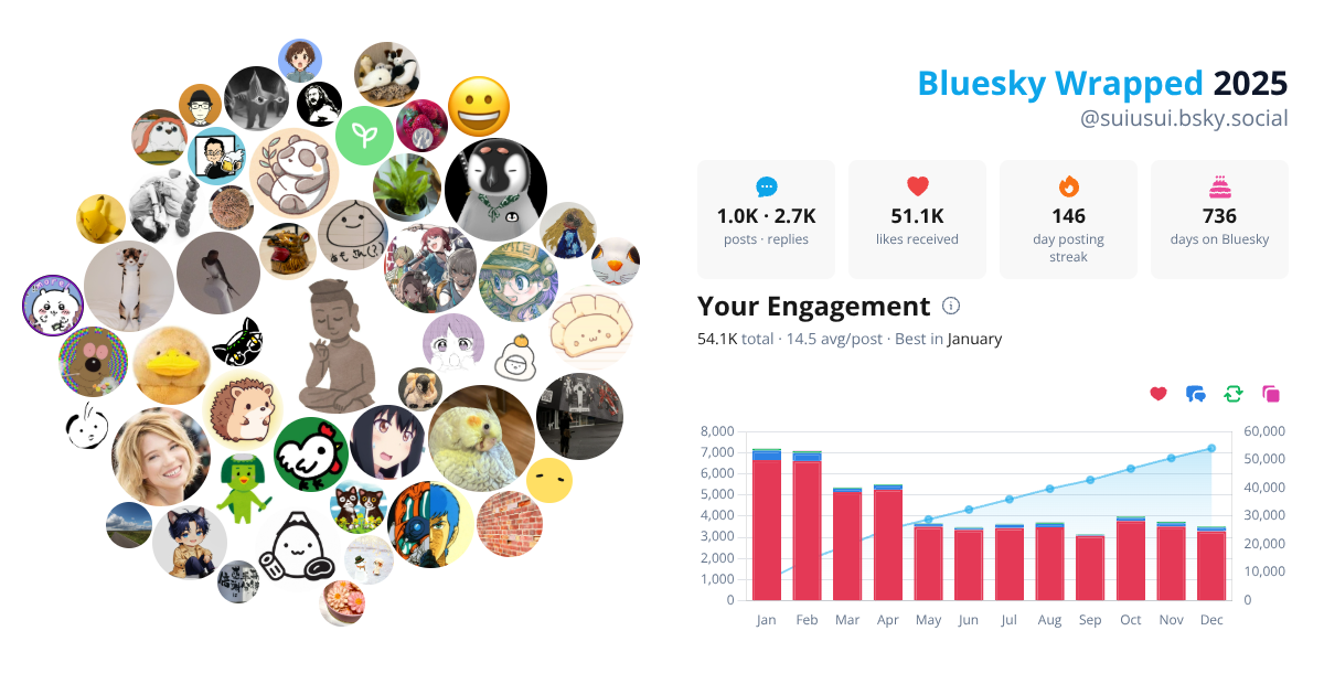 Your Bluesky Wrapped 2025 preview