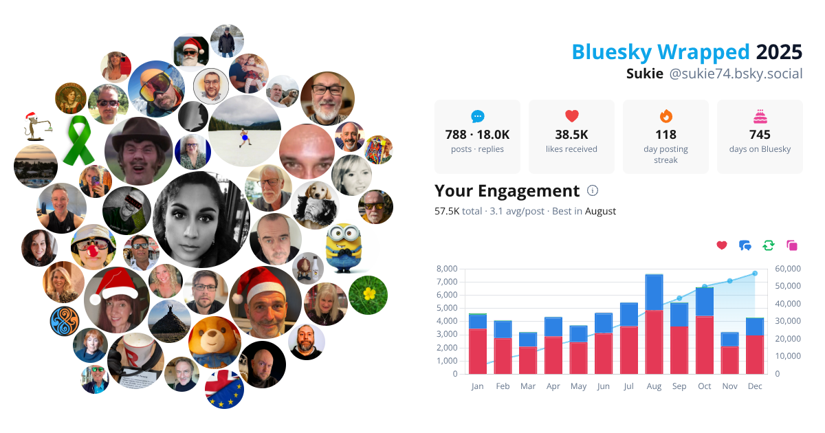 Your Bluesky Wrapped 2025 preview