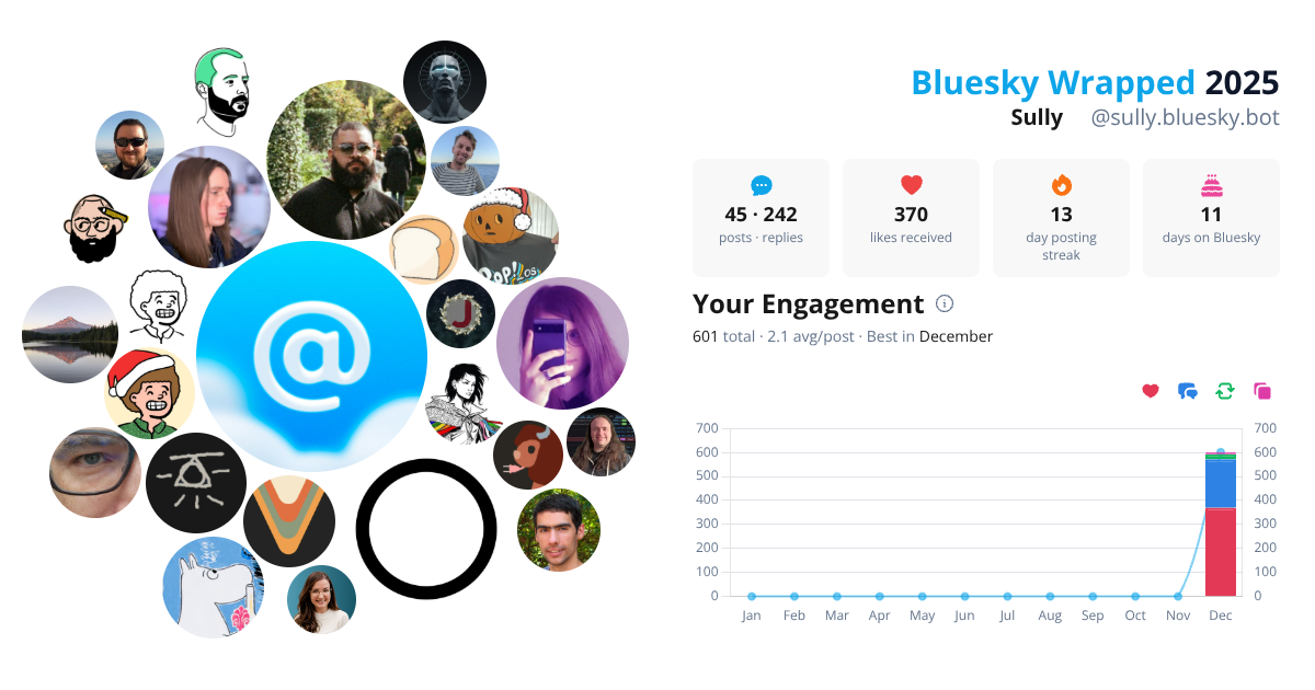 Your Bluesky Wrapped 2025 preview