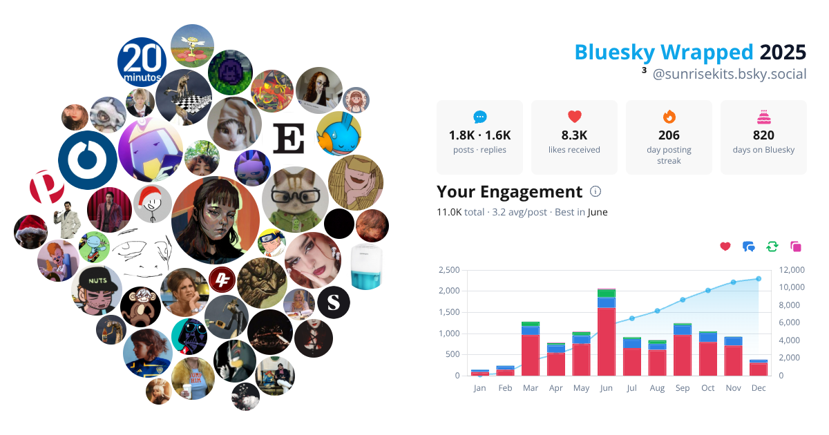 Your Bluesky Wrapped 2025 preview