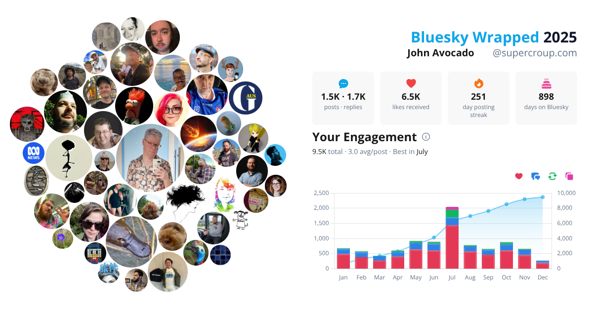 Your Bluesky Wrapped 2025 preview