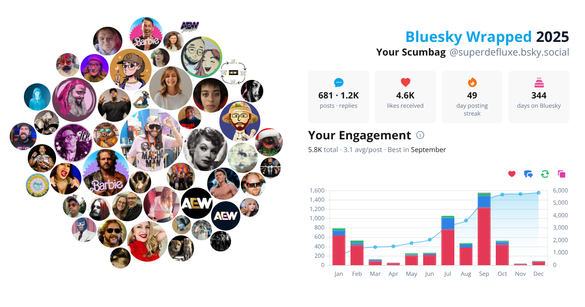 Your Bluesky Wrapped 2025 preview