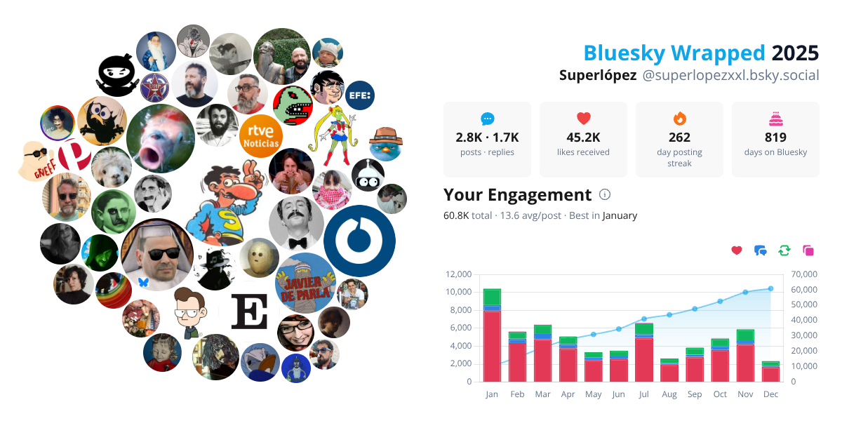 Your Bluesky Wrapped 2025 preview