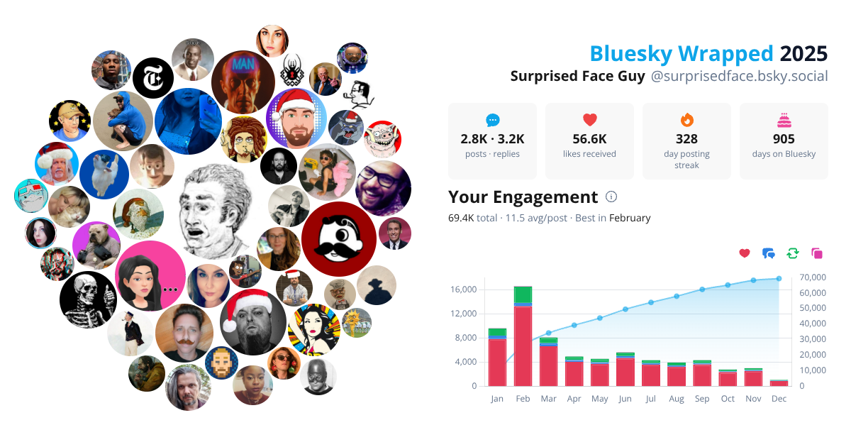 Your Bluesky Wrapped 2025 preview